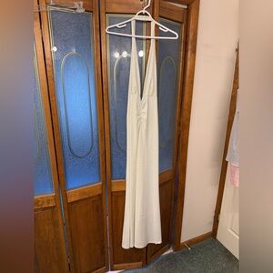 BEAUTIFUL V Neck Long Halter Dress by WEWOREWHAT, BRAND NEW